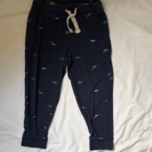 Old Navy Navy Sweatpants with Green Dino Accents 3T